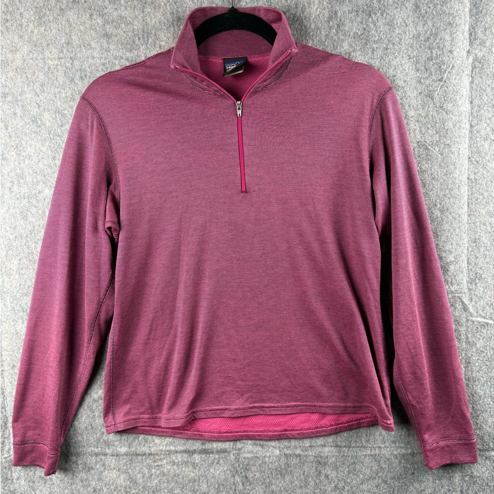 Patagonia Capilene Womens Size Small Pink Base Layer quarter sip long sleeve‎